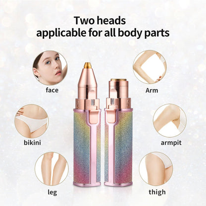 2-in-1 Rechargeable Eyebrow & Face Hair Remover – Gentle & Portable